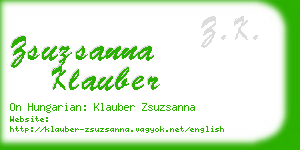 zsuzsanna klauber business card